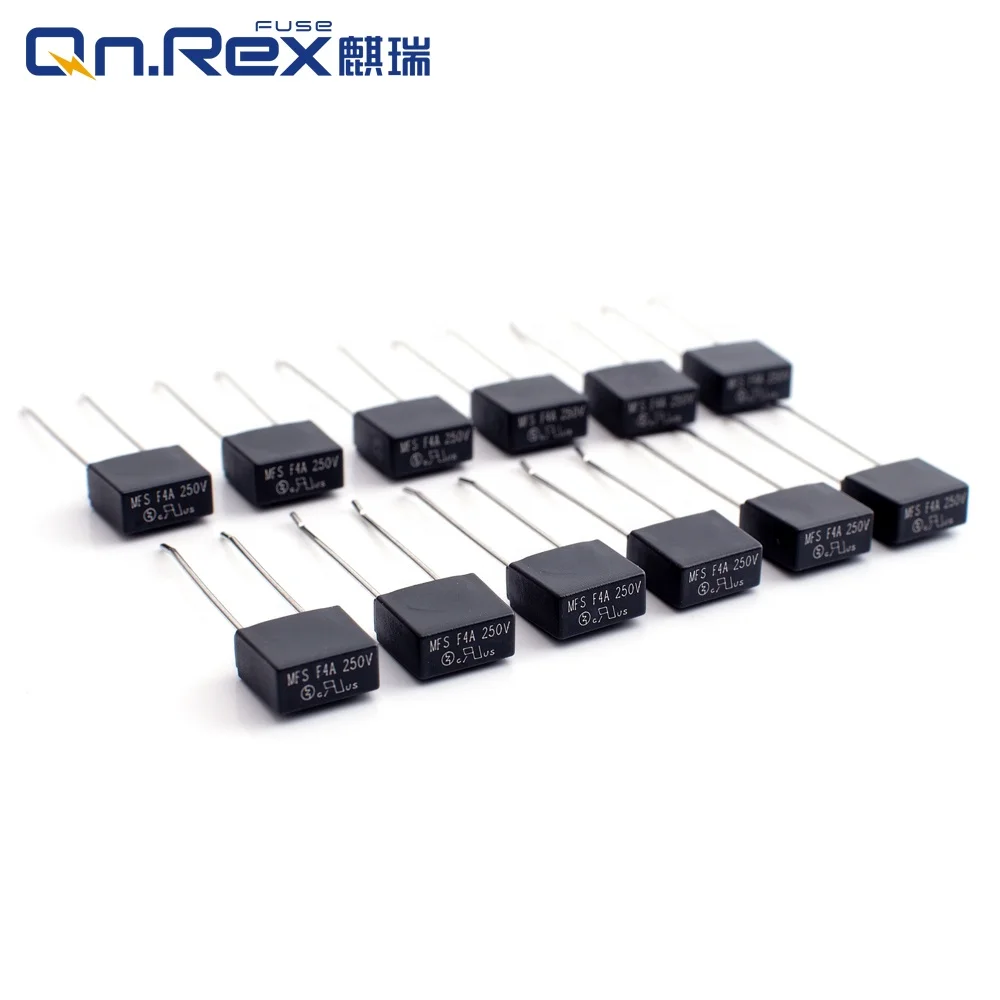 4mm MFS Series Radial Lead Square Cylinder Fast Acting Slow Acting Fast Blow Slow Blow Time Lag Subminia Micro Fuse