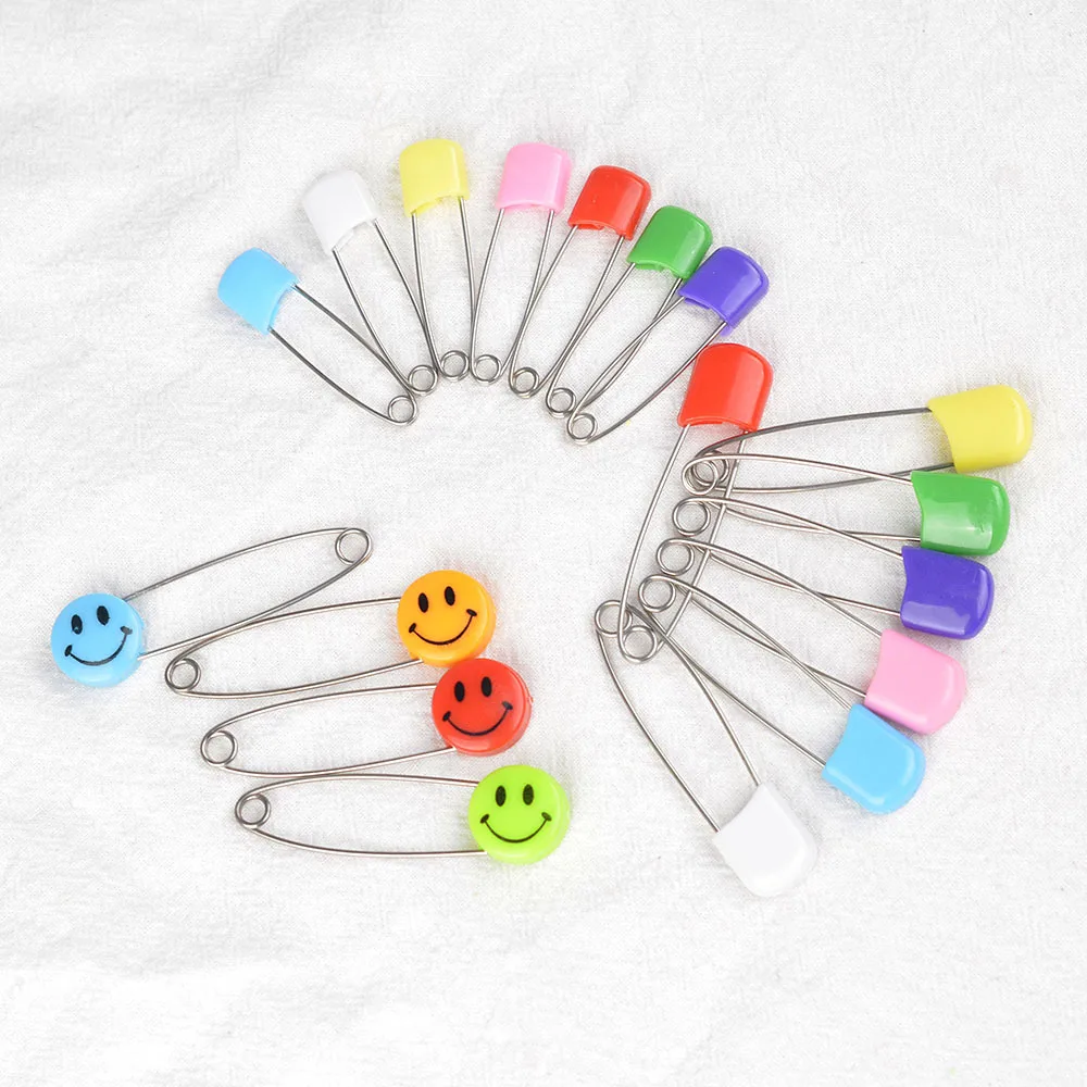 Plastic Head Safety Pins Safety Locking Baby Cloth Diaper Nappy Pins Buckles DIY Needle Pins Sewing Supplies
