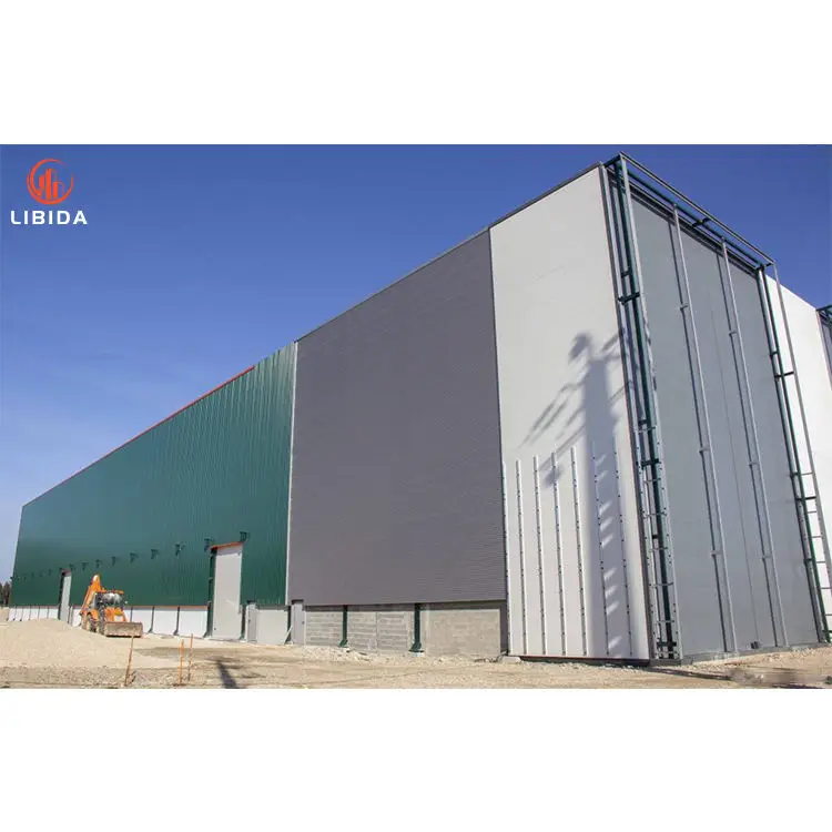 Light steel structure building workshop house prefabricated construction precast design for industrial prefab warehouse