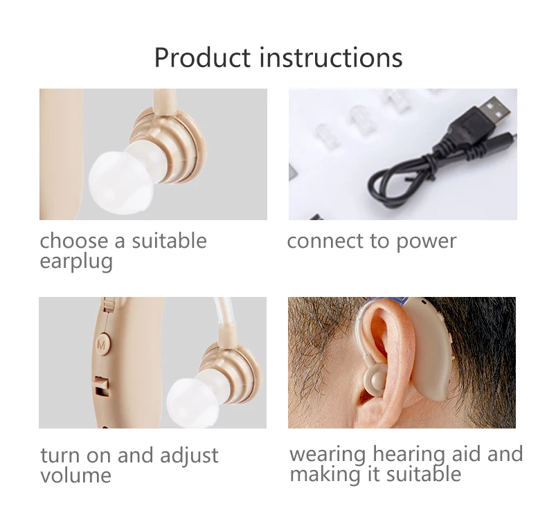 2023 Newest Low Price Wireless Noise Cancelling Hearing Aids High Quality Hearing Aids Rechargeable Bluetooth