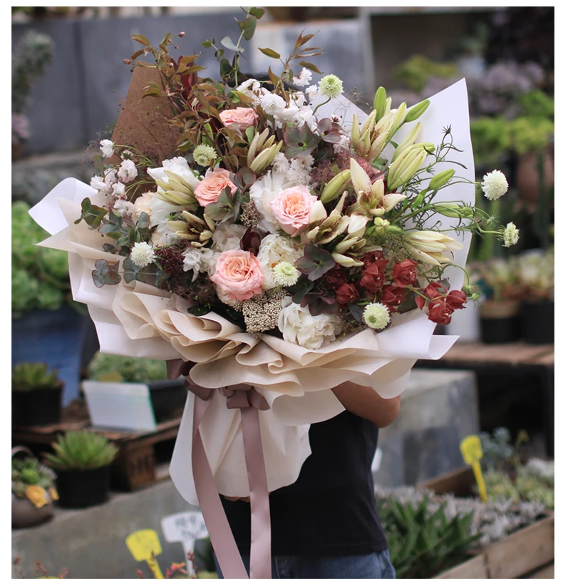 JOYWOOD Best Selling Florist Supplies Waterproof Korean Wrapping Paper For Flower