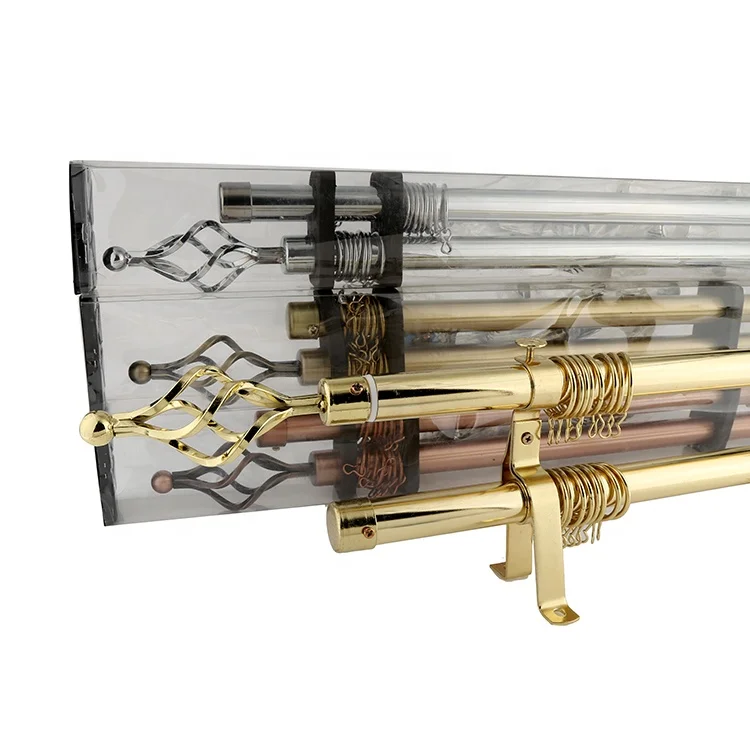 Trendy style adjustable metal wrought iron cheap curtain rod