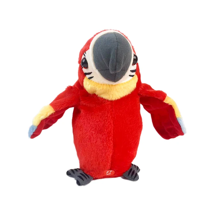 Children Animal Stuffed Plush Toys Talking Parrot Repeating Recording Dancing Singing Parrot Toys Set
