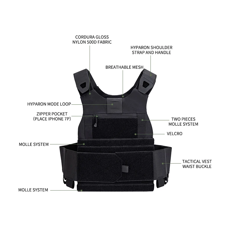 SABADO Ventilate Vest FCSK 2.0 Low Profile Modular Vest Tactical Gear Men US Protective style vests