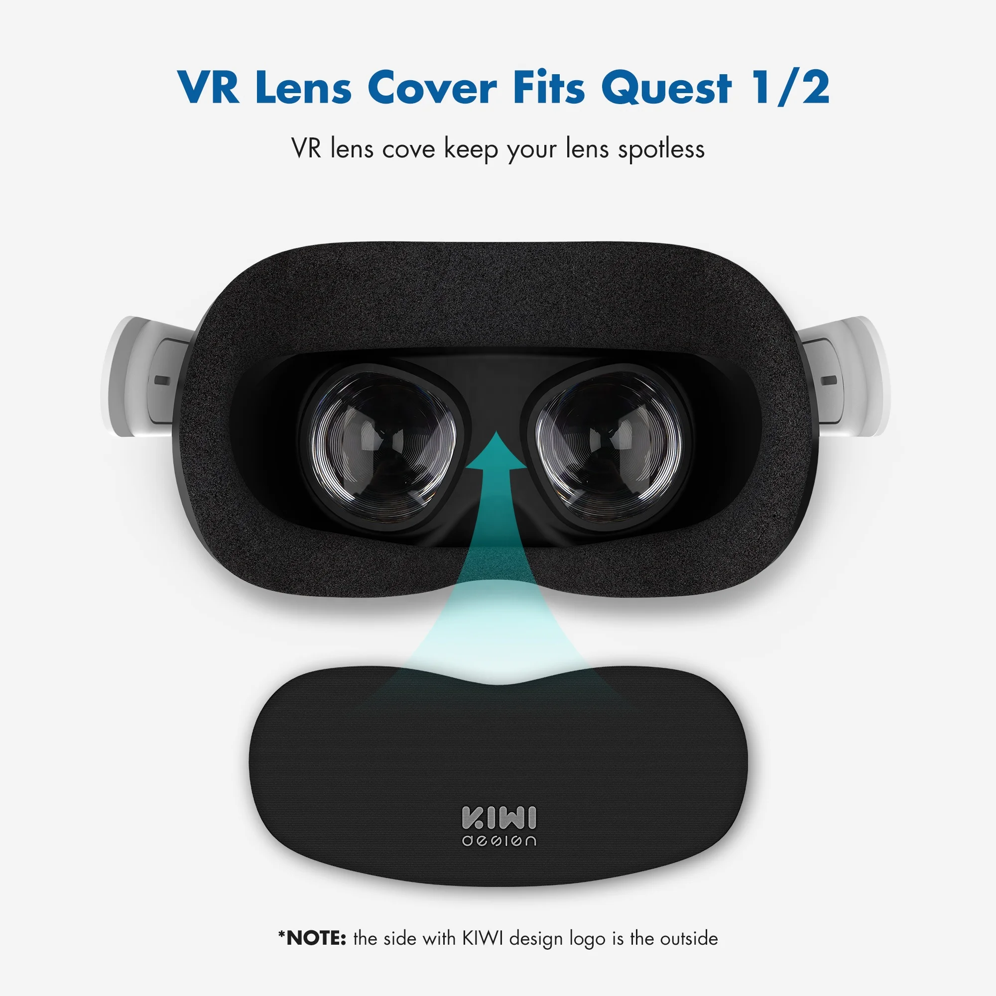 KIWI design Dust-Proof,Anti-Scratch,Washable Lens Protector Cover Case For Oculus Quest 2