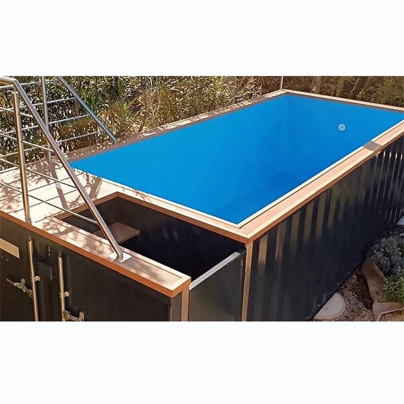 Shipping container swimming pool with glass fiber liner new style made in China