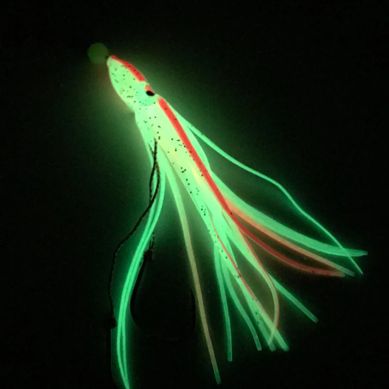 40g 60g 80g 100g 120g 150g 180g 200g Luminous Jigging Lures Deep Sea Fishing Bait Squid Octopus Skirt Hooks Slow Jig Lure