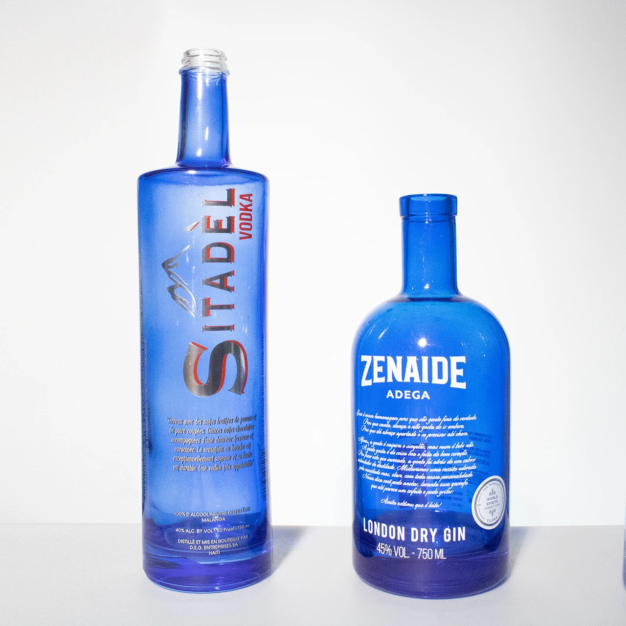 750ml Luxury Clear and Frosted Glass Bottle Long Neck Clear Empty Vodka Tequila Gin Liquor Spirits  Glass Bottle with screw cap