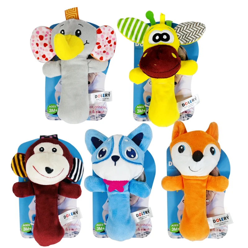 New hand stick with paper jam Baby Plush Animal Doll Toy D148