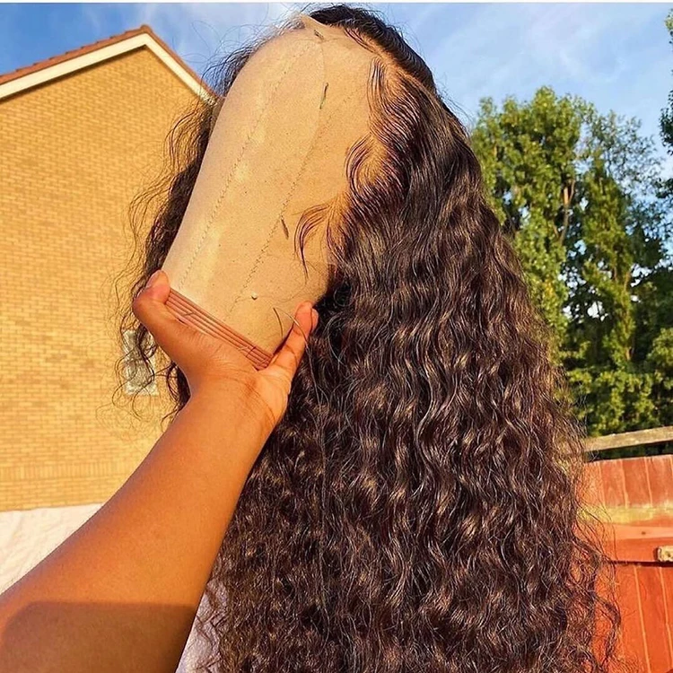  Factory Price 10A Grade 18 Inch Kinky Curly Natural Full Lace Human Hair Wigs Brazilian