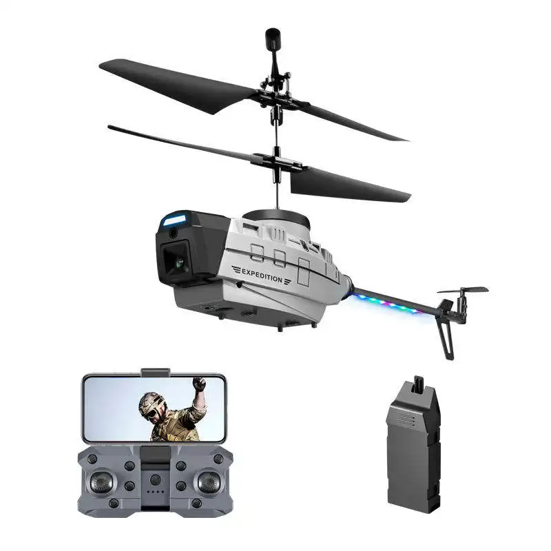 Helicopter Toys Obstacle Avoidance Battle Mode Phone Control Smart Gesture Helicopter 4K Dual Camera KY202 Drone Plane RC