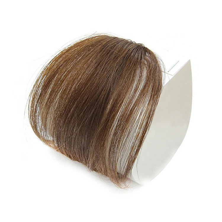 Yasen wholesale Beauty Clip in Blonde Pieces remy Replacement Wig Bangs Invisible Brazilian Human Hair Air Fringe Bangs