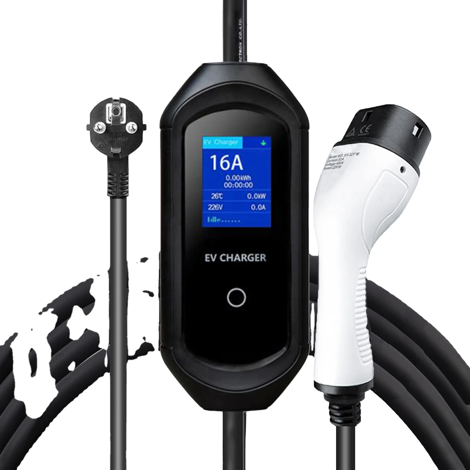 Портативное зарядное устройство для Ev 16A/3 фазы домашняя 62196 TYPE2 зарядная станция