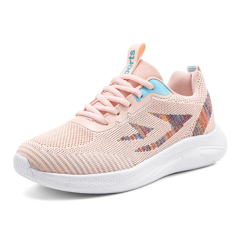 Women Color Block Lace-Up Front Running Shoes,Sporty Outdoor Sneakers