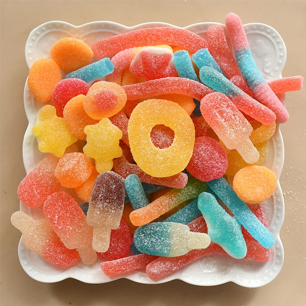 Wholesale Custom Confectionery Candy Private Label Halal Bulk Sweets and Candies Sour Gummy Candy Manufacturers