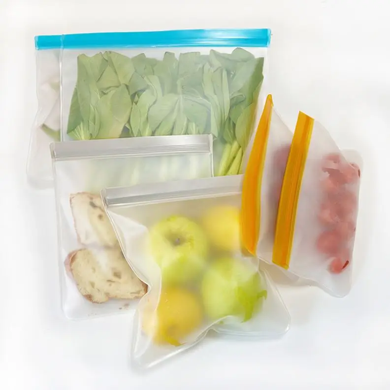 PEVA Refrigerator Cooler Bags Best Price Transparent Reusable Freezer Food Storage Bags For Fruits Vegetables