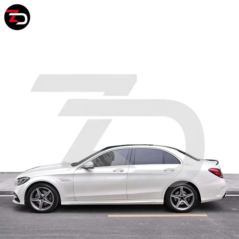 Good Fitment C63 Style Body Kit With Main Grill Side Skirts Bumpers For Mercedes C Class W205 C200 C300 C260 2015-2019