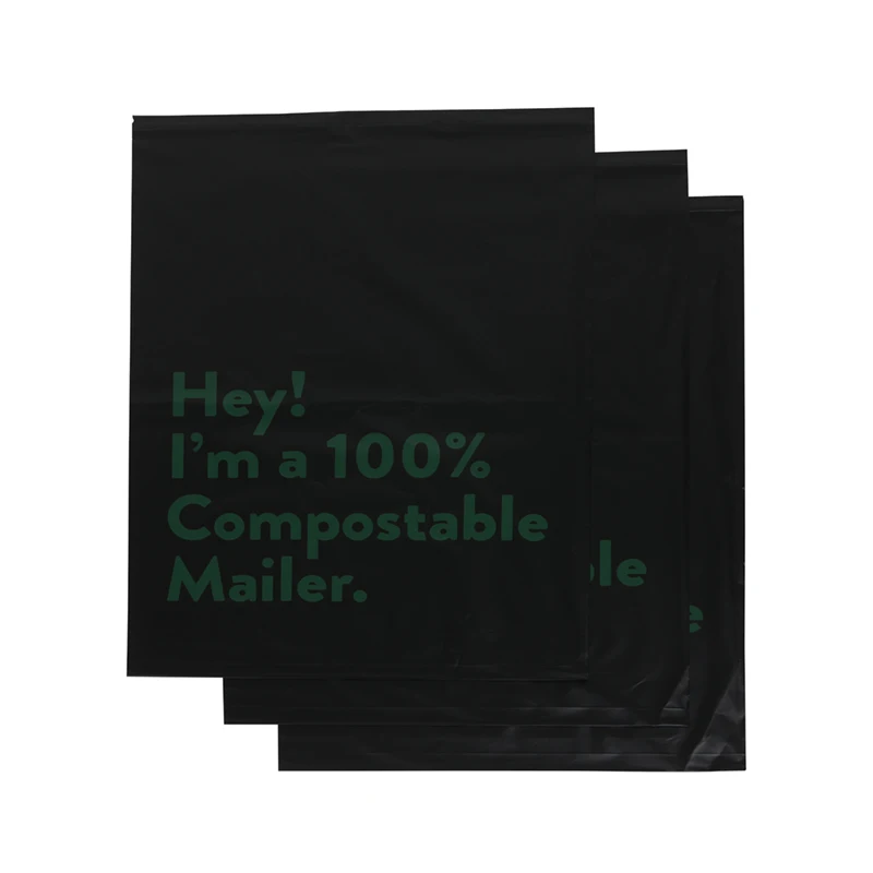 Custom Printed Logo Black Gold Poly Mailer Clothing Packaging Shipping Envelopes Plastic Courier Delivery Webshop Mailing Bag