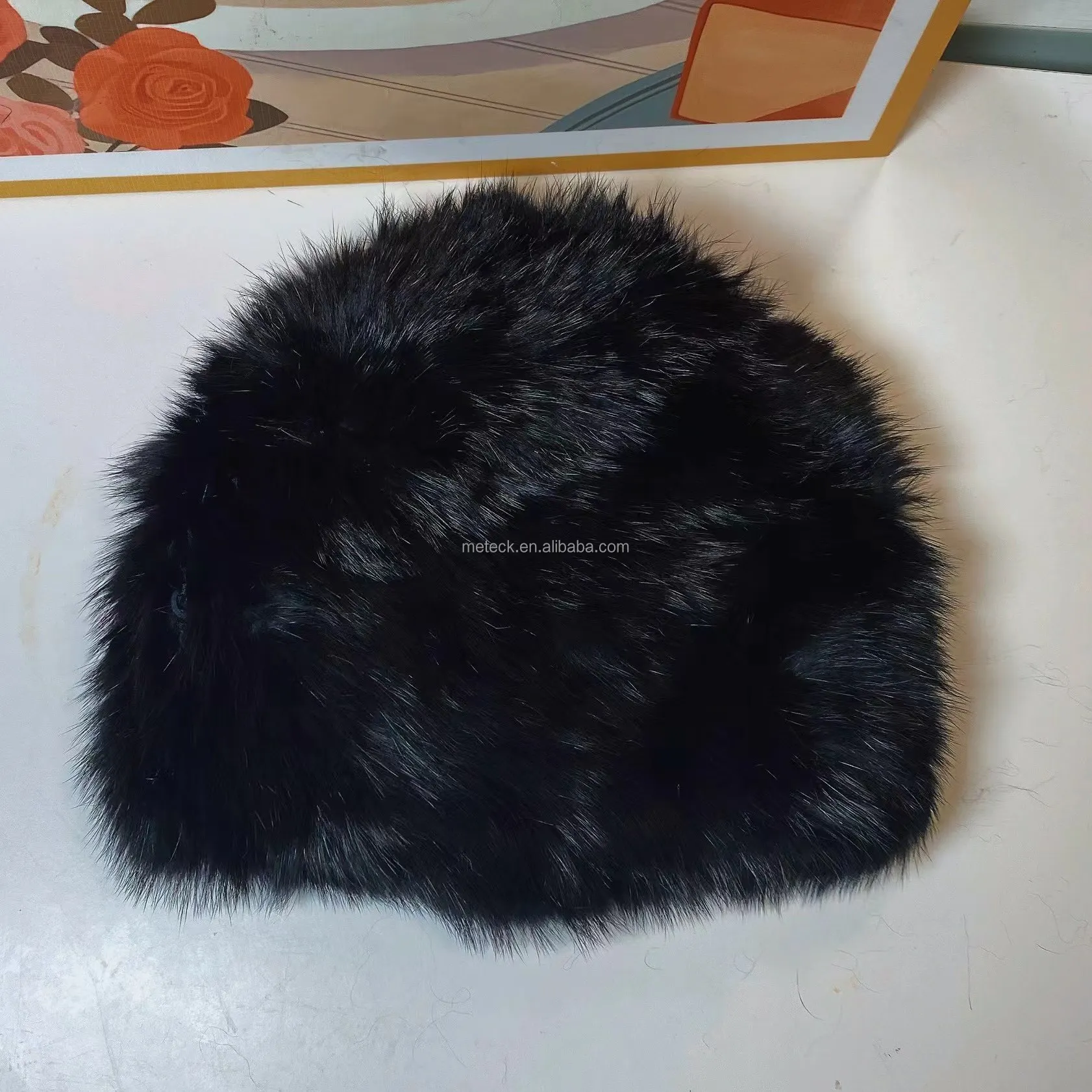 IC-KHR FUR WINTER Hot Sale Rabbit fur hats for women In Winter Female Knitted Warm Hat