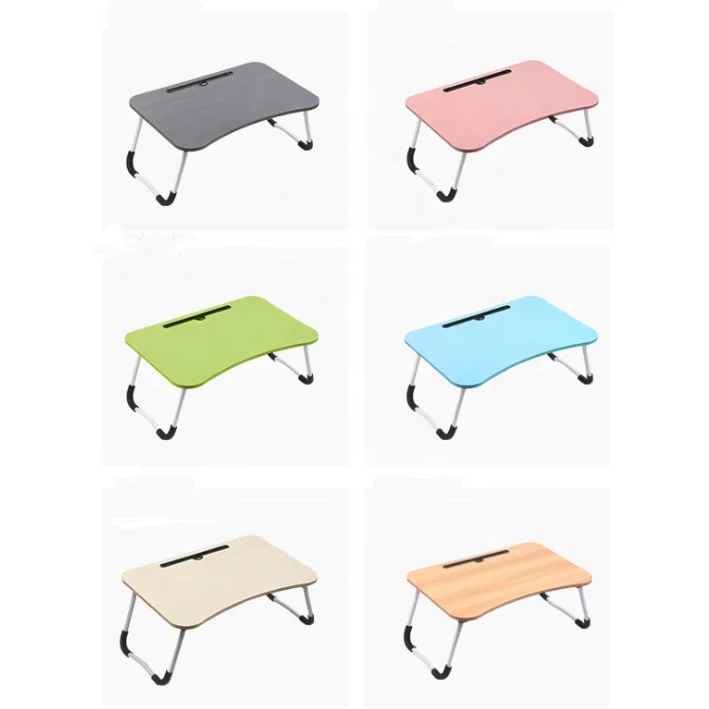 Portable Folding Laptop Desk Computer Notebook Table Stand Tray  for Sofa Bed (Wooden)