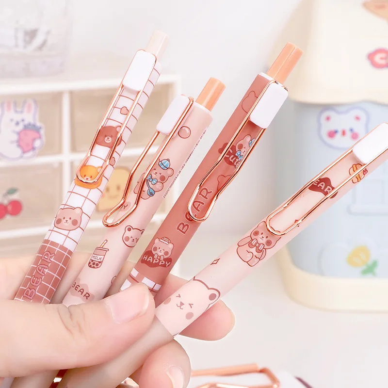 Cute Bear Gel Pen Animal Pen For School Writing Cute Neutral Pen Office Supplies Kids Stationery Gift