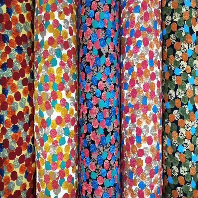 Stock Lot Print 100 Rayon Challis Fabric For Korea/indonesia Rayon Spandex Fabric Printed Fabric Rayon