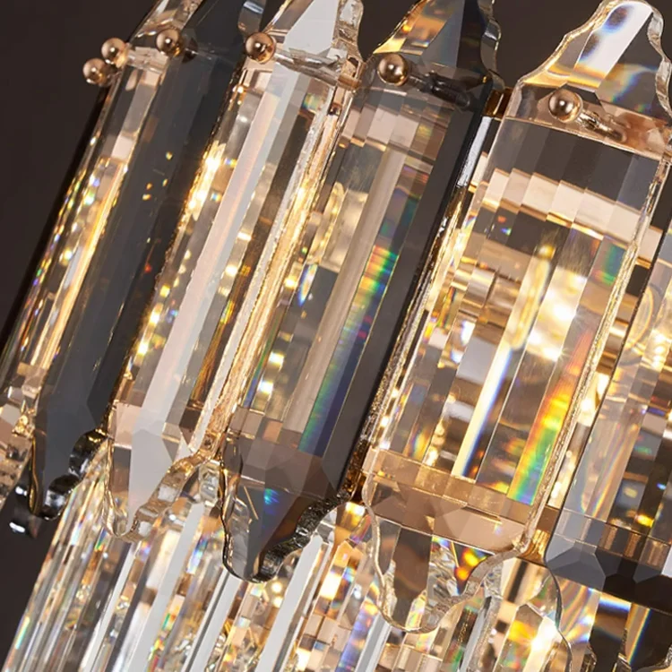 K9 crystal gold pendant light modern high chandeliers ceiling luxury pendant light