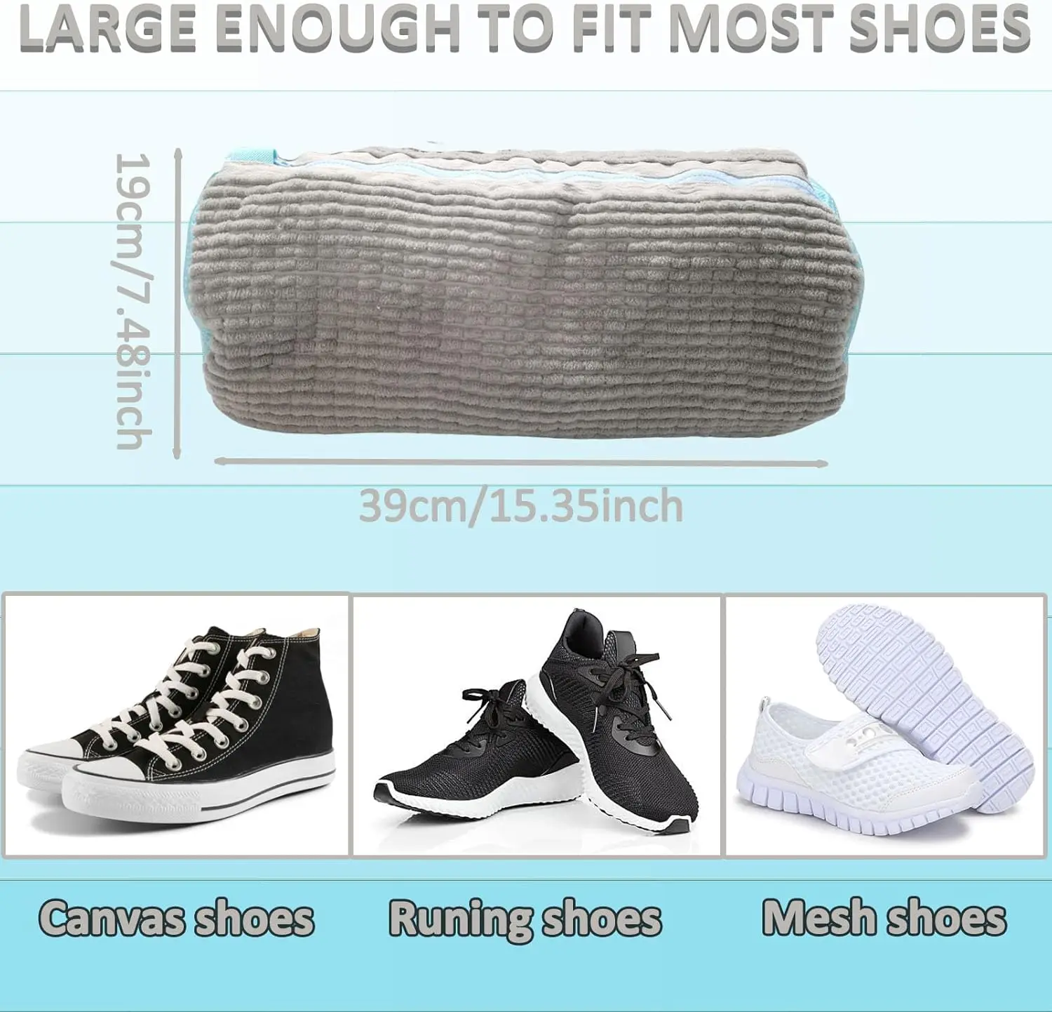 Portable Travel Shoe Mesh Laundry Cleaning Bag Tear Resistant Shoe Washing Machine Bag