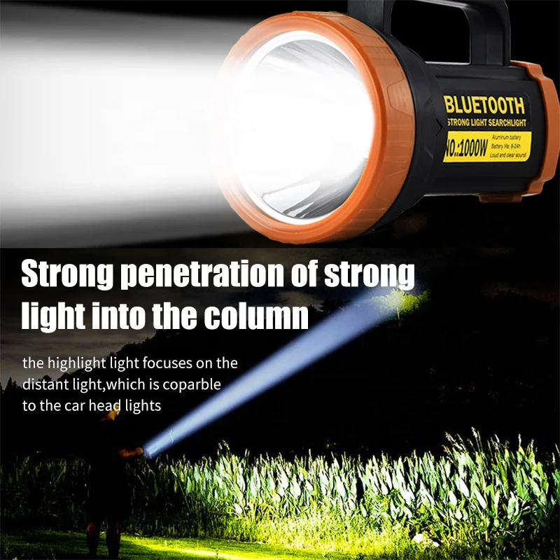 Household high power long endurance flashlight ultra bright patrol hand lamp multi-function LED waterproof searchlight