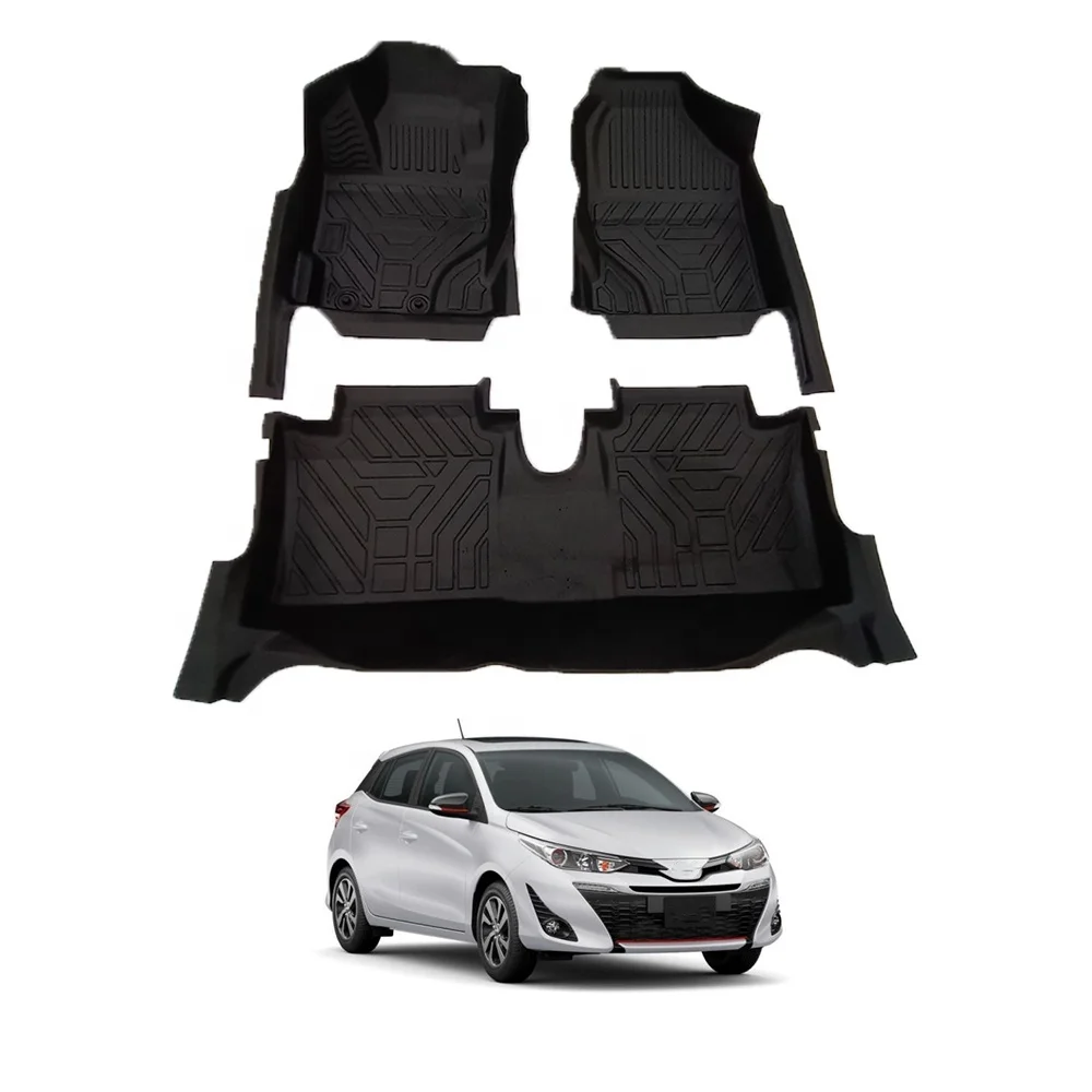 All Season Tpe Car Mat Waterproof Non Slip Protective Fancy Durable TPE Car Mat For YARIS 2014- 2020