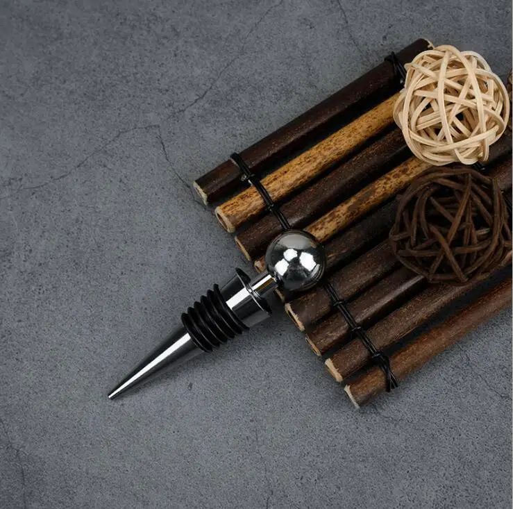 Wine Stoppers Stainless Steel Champagne Stopper  Wine Bottle Plug Sealer Convenient