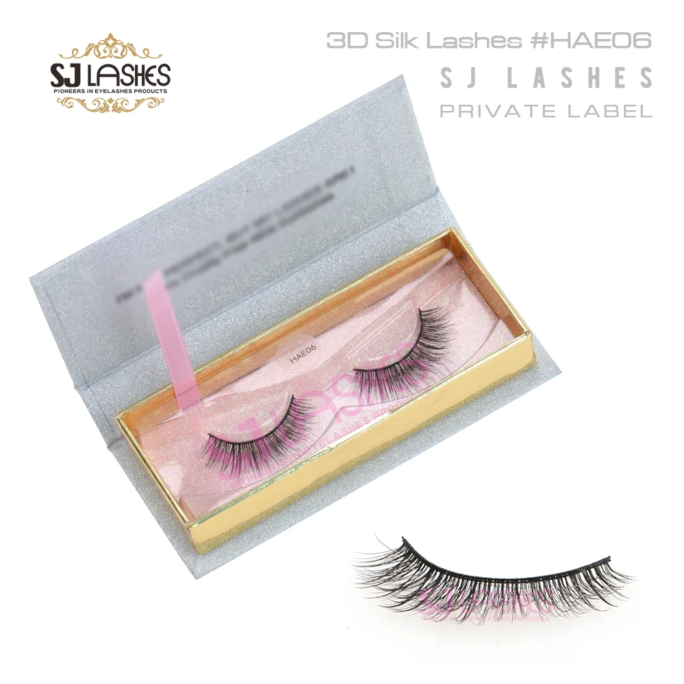 3D vegan faux mink lashes hand craft Natural style fast ship wholesale price with  beautiful box  HAE