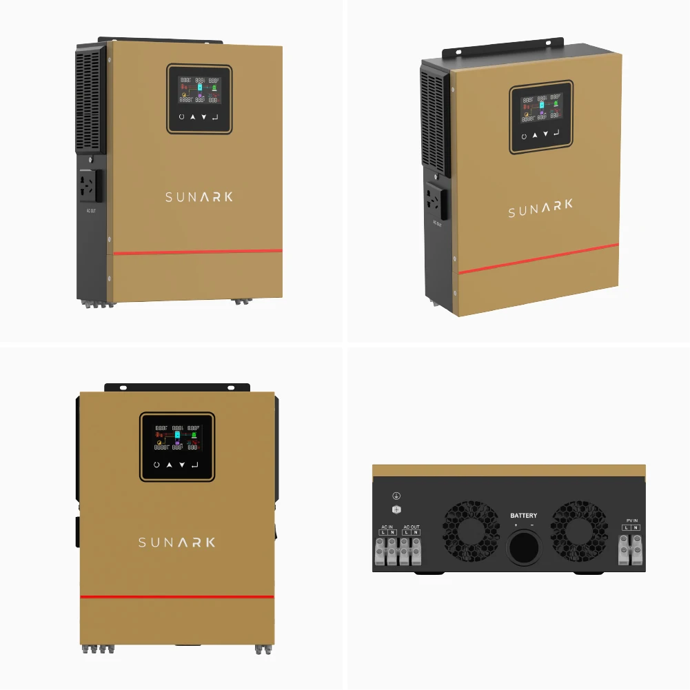 Sunark Mppt Off Grid Solar Hybrid Inverter 1000VA 1500VA Grid Tie Inverter With Ip65 Protection