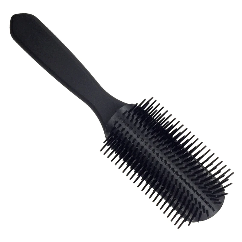 Extensions Biodegradable Massage Private Label  Denman Salon Equipment 9 Rows Detangling Anti-Static Hair Comb
