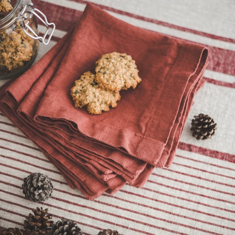 LY-Wholesale custom French restaurant wedding dinner hemstitch events cloth linen 40*40 table napkin