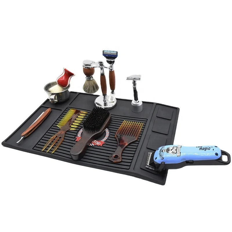 Хит продаж 2021, силиконовые коврики для парикмахерских инструментов, Переносные Магнитные Противоскользящие коврики для парикмахерской