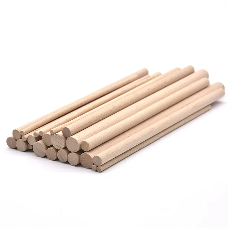 Factory direct High quality wooden round shape dowel rods and stick customized Wooden Dowel Rods DIY Crafts for home Decoration