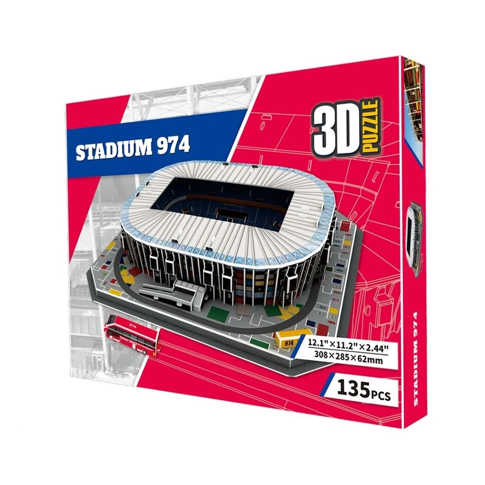 DIY Puzzle Wold Cup Stadium 974 Model 3D of Qatar With 135PCS