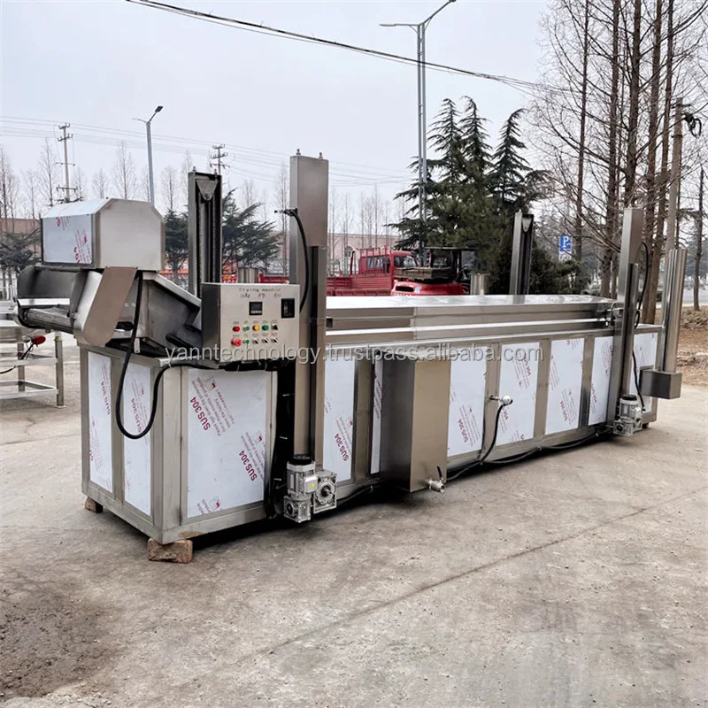 Automatic Frying Potato Chips Machine Auto Cassava Tofu Pellet Fryer Fry Onion Ring Churros Frying Machine