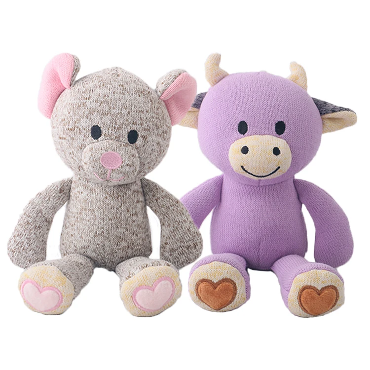 D KING Stuffed Animal Toys Plush Custom Toys Sheep Knitted Toys