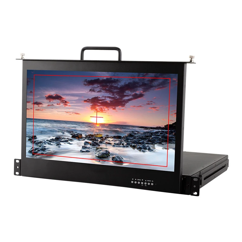 Full HD 1RU cabinet support HD-MI 4K signal 17.3inch monitor