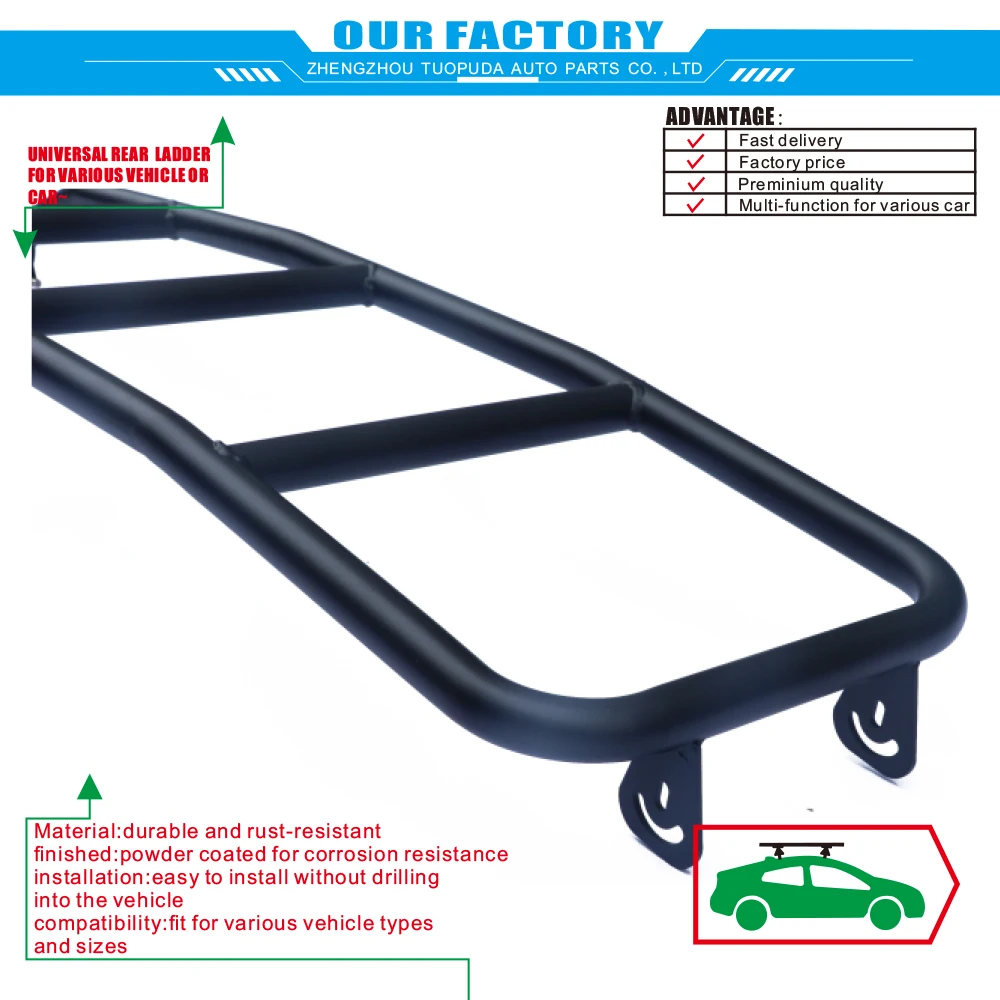 UNIVERSAL FOLDING LADDER UNIVERSAL ROOF RACKS TONNEAU COVERS Heavy Duty Roof Mounted Basket FOR UNIVERSAL CAR OR VEHICLE