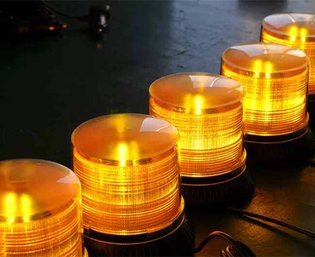 12V magnetic led warning  beacon light emergency amber strobe lights kits aircraft lights low profile for engineering vehicles