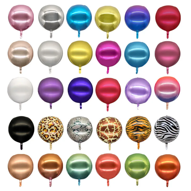 Party decoration various of colors rose gold silver pink blue  22inch  4d foil balloons for birthday wedding decor.
