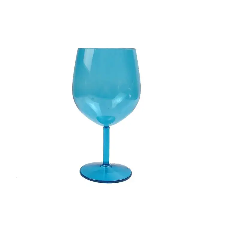 Solid color plastic 1500ml large capacity blue wine goblet glass