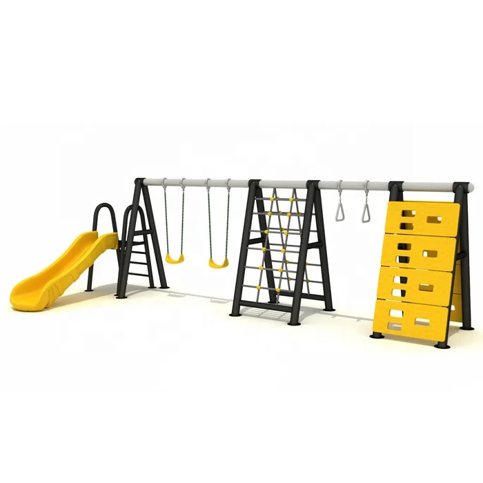 Funny and multifunctional outdoor play swing toy kids climb and swing in metal swing set parts in kindergarten playground