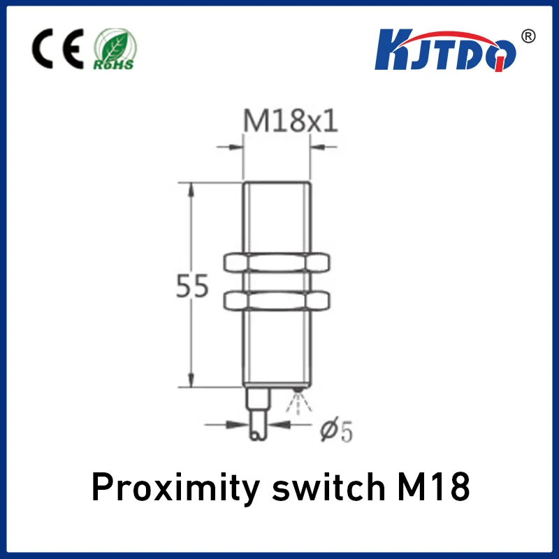 KJT M18 IP67 экранированный NPN PNP NO NC Sn 5 мм m18 индуктивный баллон