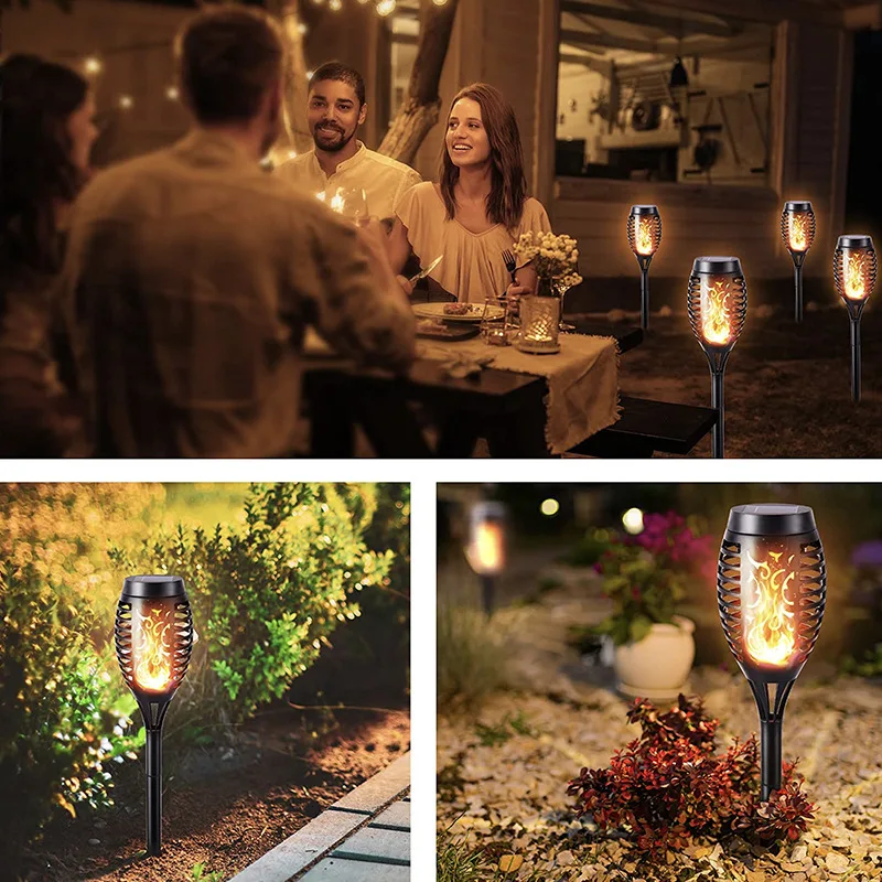 Solar Flame Light LED Lawn Garden Floor Insertion Light Outdoor Courtyard Torch Light