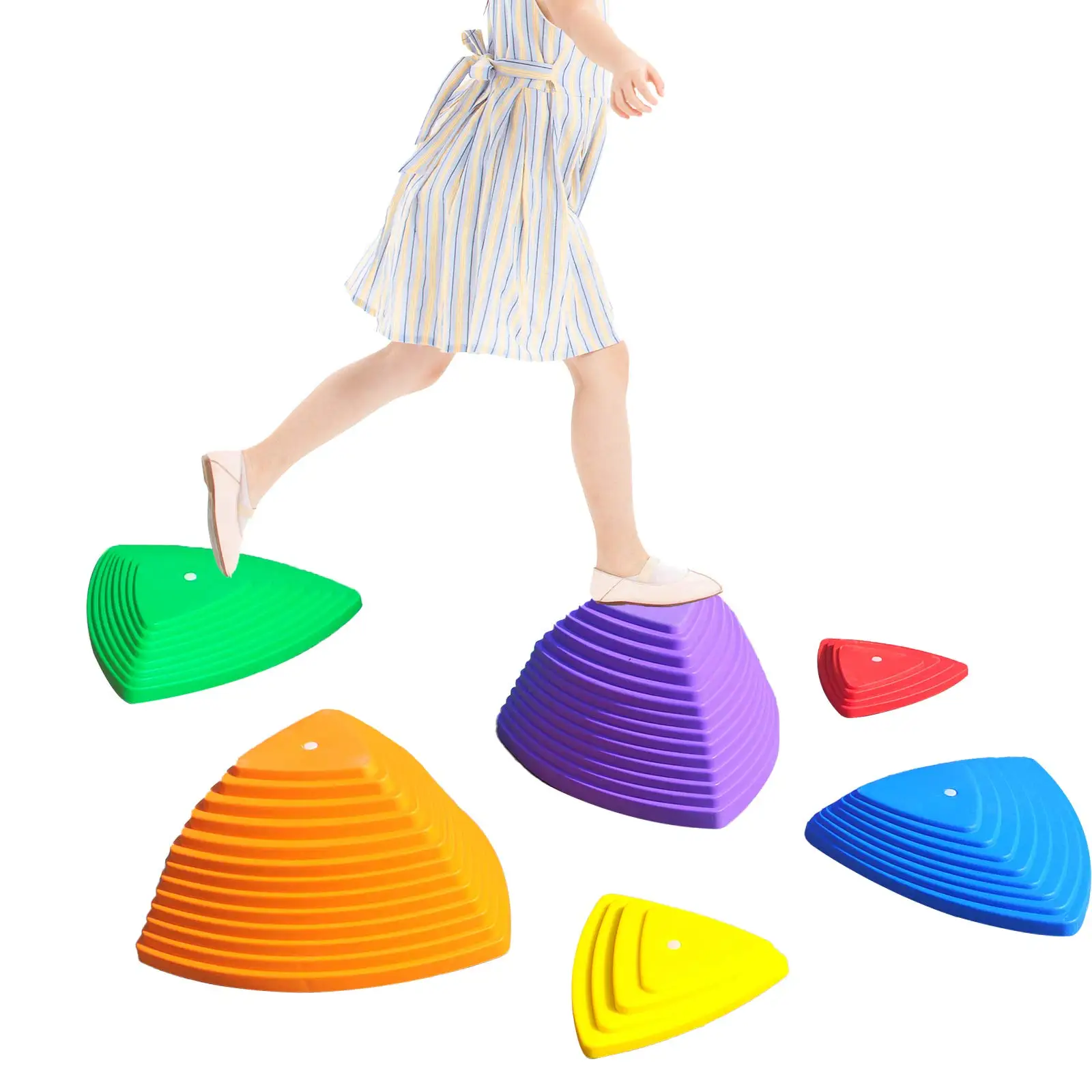 Educational School Baby Kindergarten Plastic Kid Exercise Toys River Crossing Stones Balance Training Cross River Stepping Stone