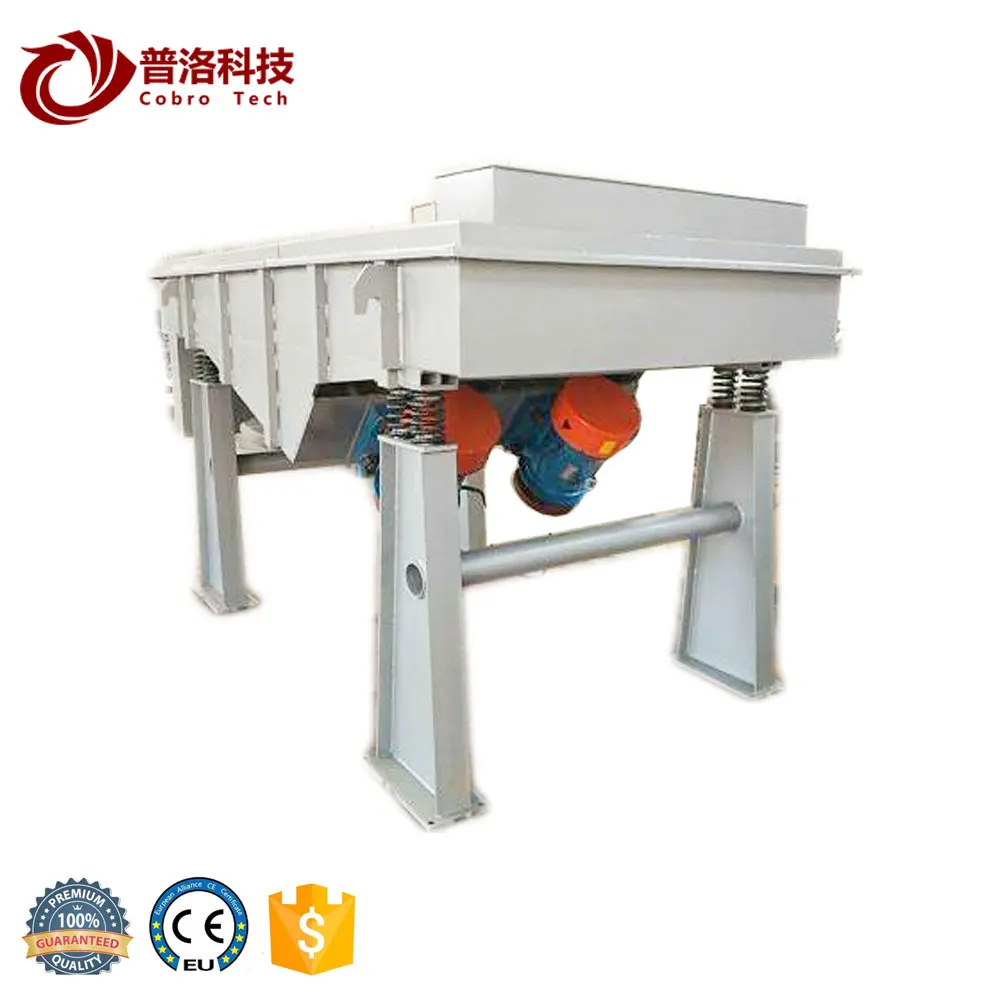 Vibrating pan conveyor with 18 mesh screen in single deck